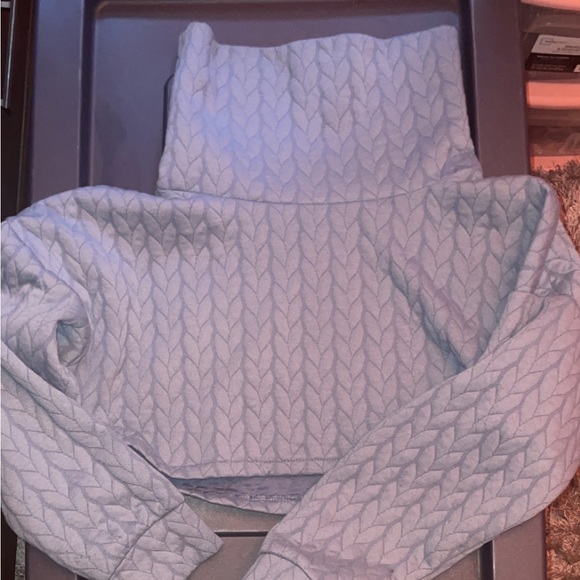Baby Blue Two Piece Sweater Set - Picture 2 of 4